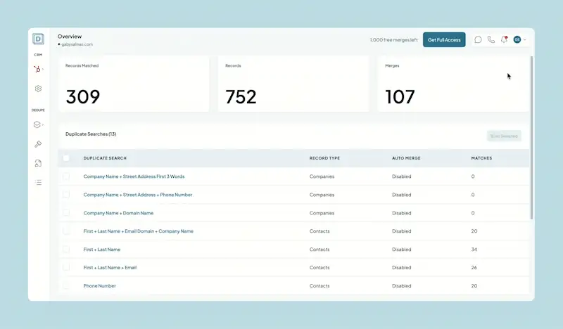 Recording: switching the Dedupely display language from the profile menu.