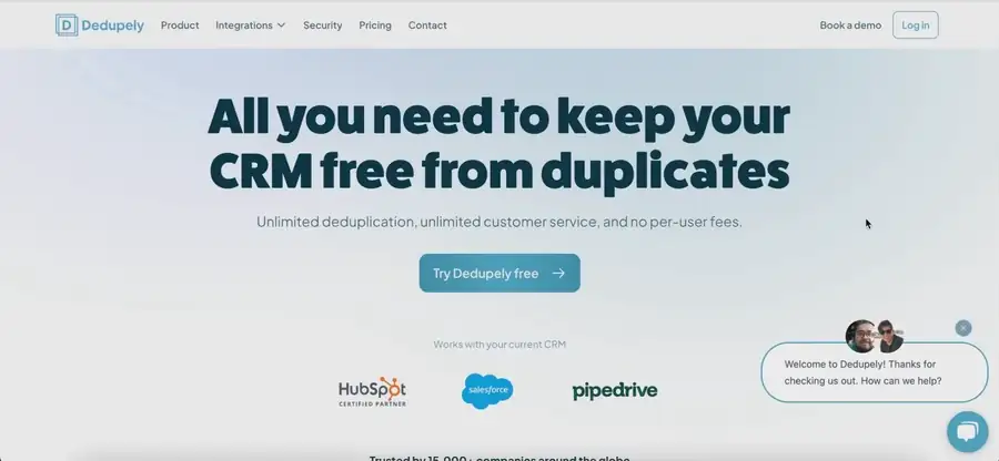 Recording: creating a Dedupely account, from the website through to the app.