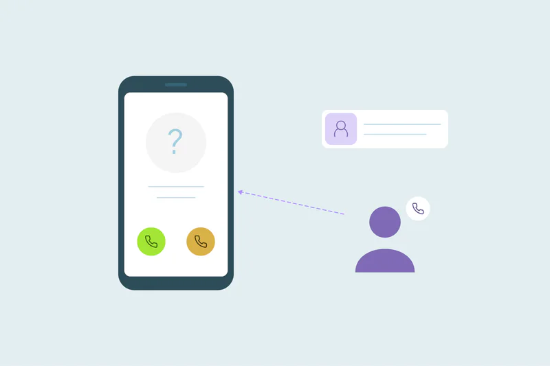 A phone connecting an unknown caller with an existing customer record