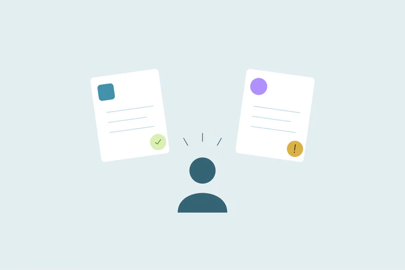 Two company documents brought together after an acquisition