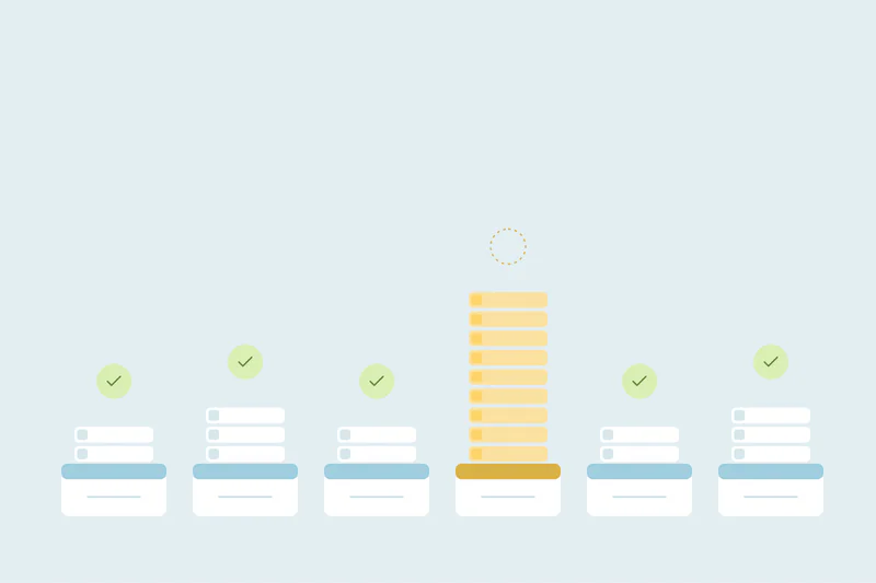 Repeated record-cleanup checklists arranged on a timeline