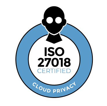 ISO 27018 certification badge