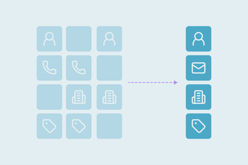 Merge CRM records without losing data